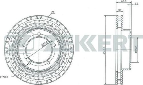 Zekkert BS-5243 - Disque de frein cwaw.fr