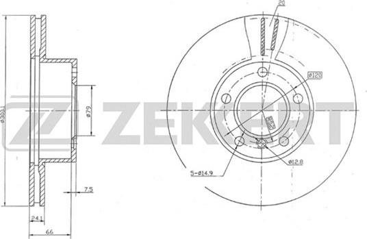 Zekkert BS-5258 - Disque de frein cwaw.fr