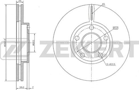 Zekkert BS-5257 - Disque de frein cwaw.fr