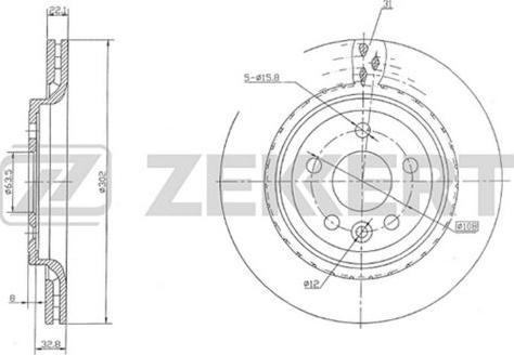 Zekkert BS-5264 - Disque de frein cwaw.fr