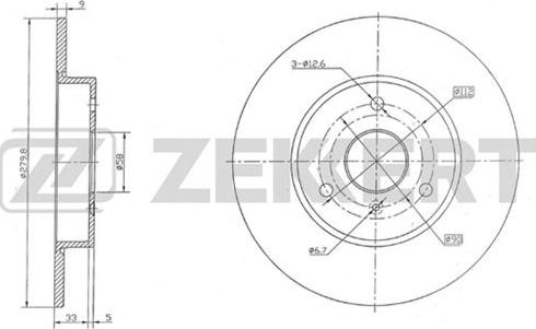 Zekkert BS-5266 - Disque de frein cwaw.fr