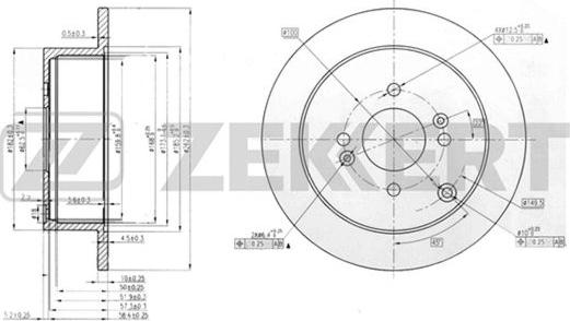 Zekkert BS-5262 - Disque de frein cwaw.fr