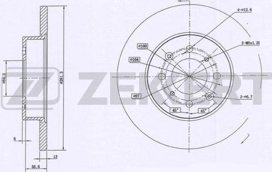 Zekkert BS-5204 - Disque de frein cwaw.fr