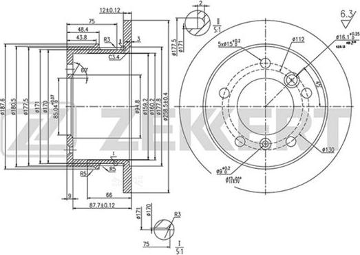 Zekkert BS-5200 - Disque de frein cwaw.fr