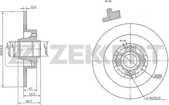 Zekkert BS-5213 - Disque de frein cwaw.fr