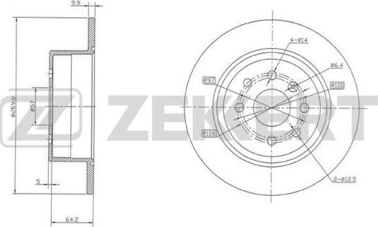 Zekkert BS-5217 - Disque de frein cwaw.fr