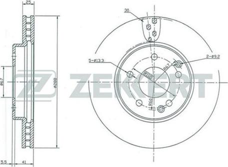 Zekkert BS-5289 - Disque de frein cwaw.fr