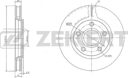 Zekkert BS-5234 - Disque de frein cwaw.fr