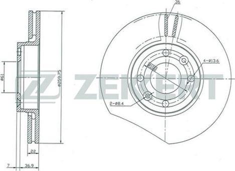 Zekkert BS-5231 - Disque de frein cwaw.fr