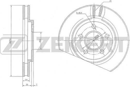 Zekkert BS-5220 - Disque de frein cwaw.fr