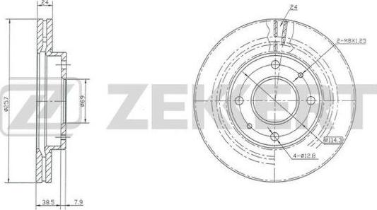 Zekkert BS-5223 - Disque de frein cwaw.fr