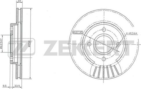 Zekkert BS-5222 - Disque de frein cwaw.fr