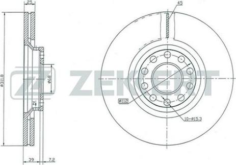 Zekkert BS-5279 - Disque de frein cwaw.fr