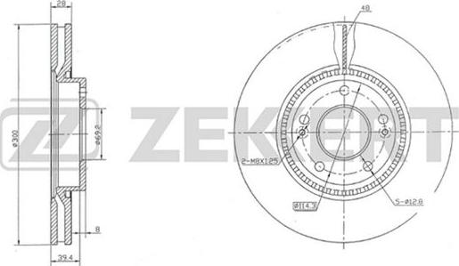 Zekkert BS-5274 - Disque de frein cwaw.fr