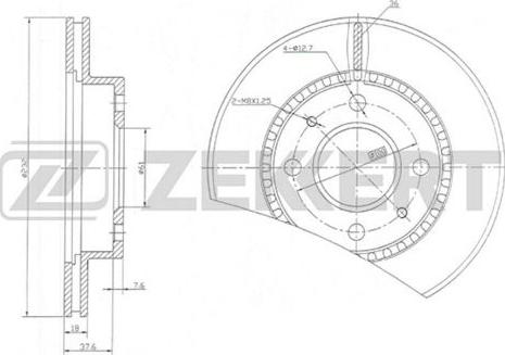 Zekkert BS-5799 - Disque de frein cwaw.fr