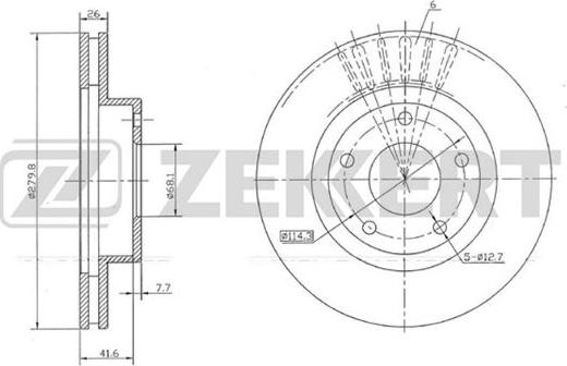 Zekkert BS-5796 - Disque de frein cwaw.fr