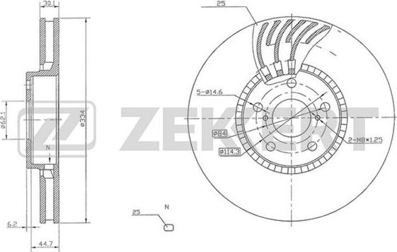 Zekkert BS-5791 - Disque de frein cwaw.fr