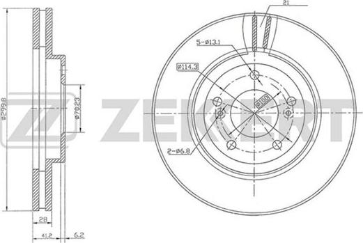 Zekkert BS-5797 - Disque de frein cwaw.fr