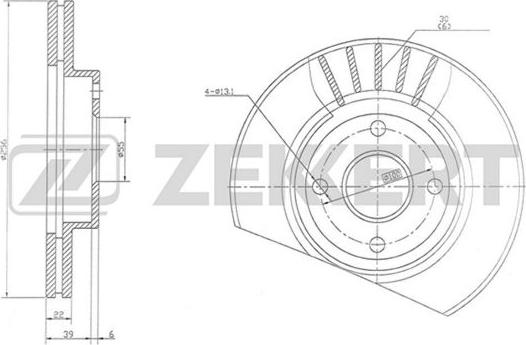 Zekkert BS-5749 - Disque de frein cwaw.fr