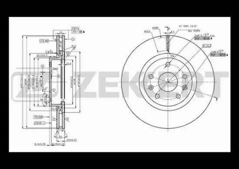 Zekkert BS-5744 - Disque de frein cwaw.fr