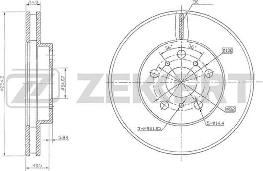 Zekkert BS-5751 - Disque de frein cwaw.fr