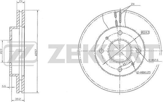 Zekkert BS-5757 - Disque de frein cwaw.fr