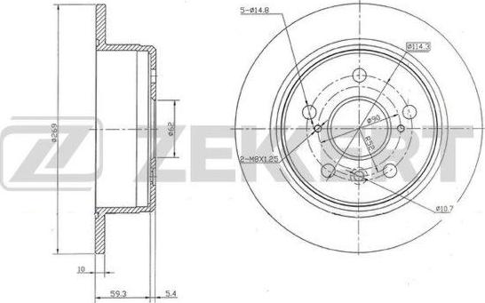 Zekkert BS-5700 - Disque de frein cwaw.fr