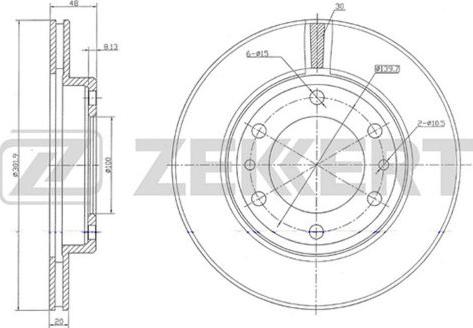 Zekkert BS-5719 - Disque de frein cwaw.fr