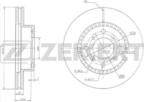 Zekkert BS-5715 - Disque de frein cwaw.fr