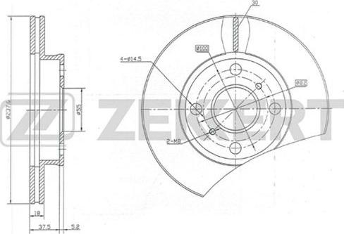 Zekkert BS-5712 - Disque de frein cwaw.fr