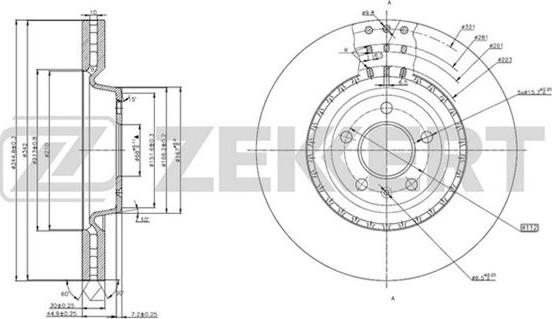 Zekkert BS-5781 - Disque de frein cwaw.fr