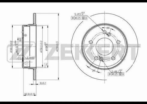 Zekkert BS-5788 - Disque de frein cwaw.fr