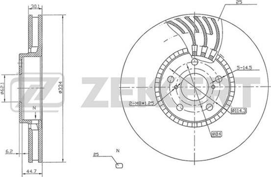 Zekkert BS-5782 - Disque de frein cwaw.fr