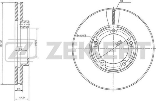 Zekkert BS-5724 - Disque de frein cwaw.fr