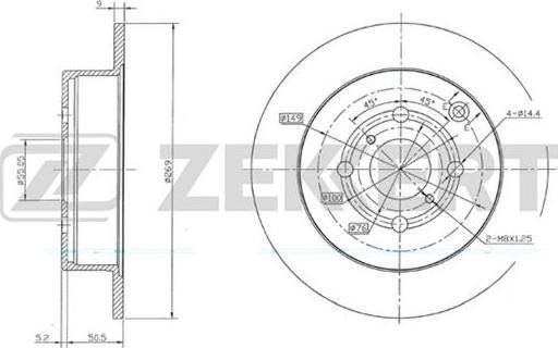 Zekkert BS-5726 - Disque de frein cwaw.fr