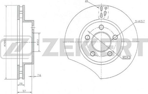 Zekkert BS-5727 - Disque de frein cwaw.fr