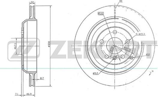 Zekkert BS-5770 - Disque de frein cwaw.fr