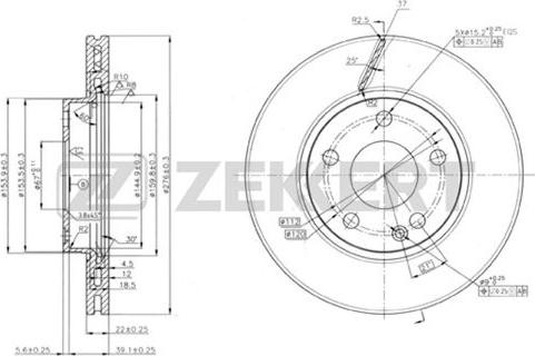 Zekkert BS-5773 - Disque de frein cwaw.fr