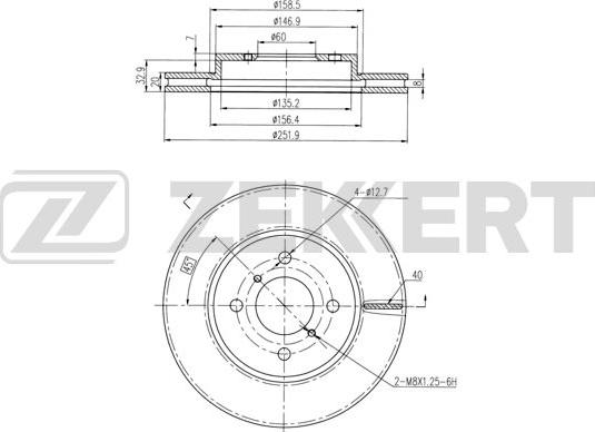 Zekkert BS-6443 - Disque de frein cwaw.fr