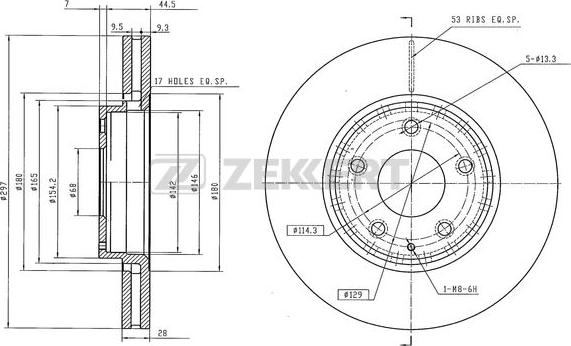 Zekkert BS-6455 - Disque de frein cwaw.fr