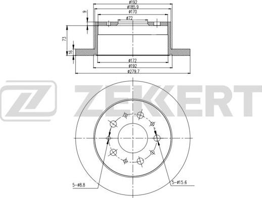 Zekkert BS-6457 - Disque de frein cwaw.fr