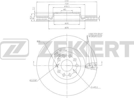 Zekkert BS-6469 - Disque de frein cwaw.fr