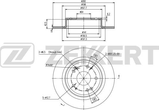 Zekkert BS-6438 - Disque de frein cwaw.fr