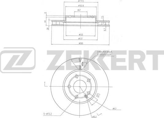 Zekkert BS-6501 - Disque de frein cwaw.fr