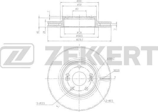 Zekkert BS-6502 - Disque de frein cwaw.fr