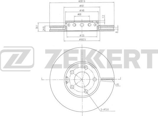 Zekkert BS-6520 - Disque de frein cwaw.fr