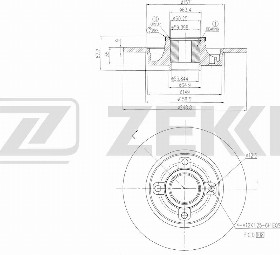 Zekkert BS-6648 - Disque de frein cwaw.fr