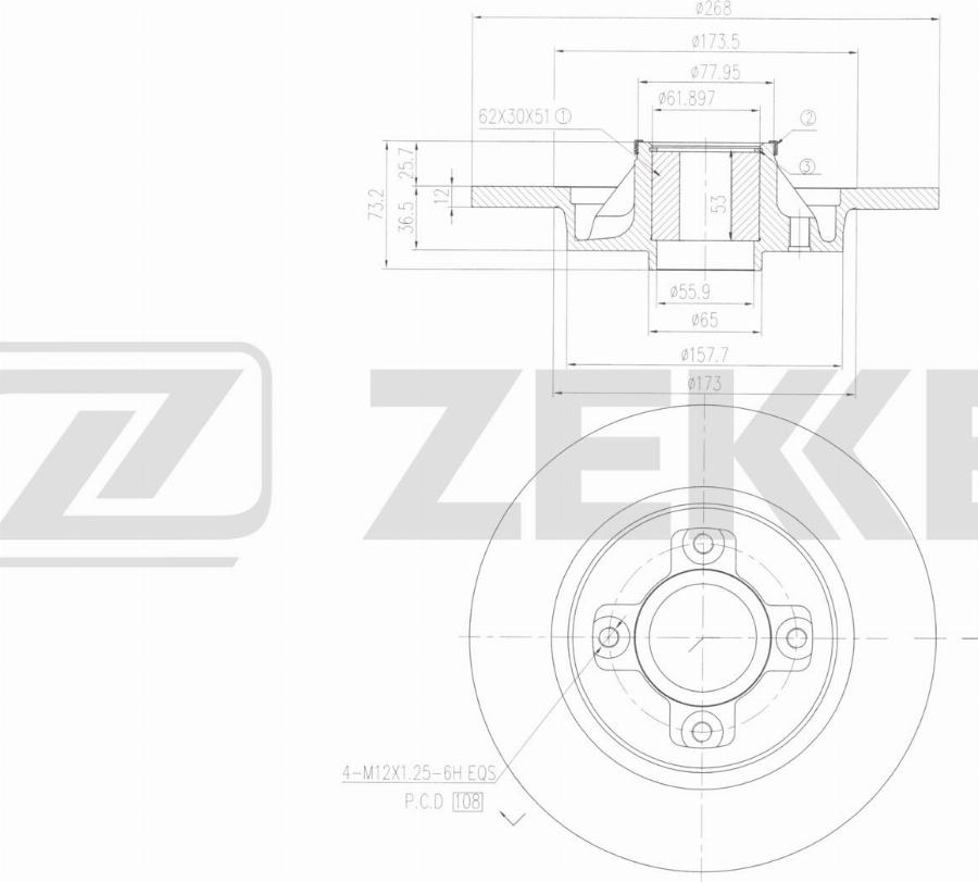 Zekkert BS-6650 - Disque de frein cwaw.fr