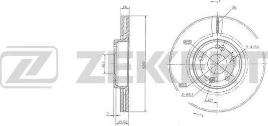 Zekkert BS-6096 - Disque de frein cwaw.fr