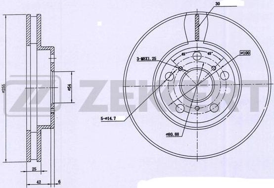 Zekkert BS-6091 - Disque de frein cwaw.fr